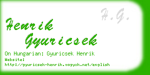 henrik gyuricsek business card